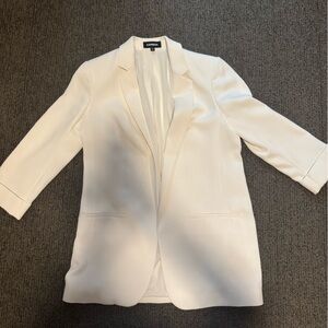 Express Women's Cream Open-Front Blazer Jacket